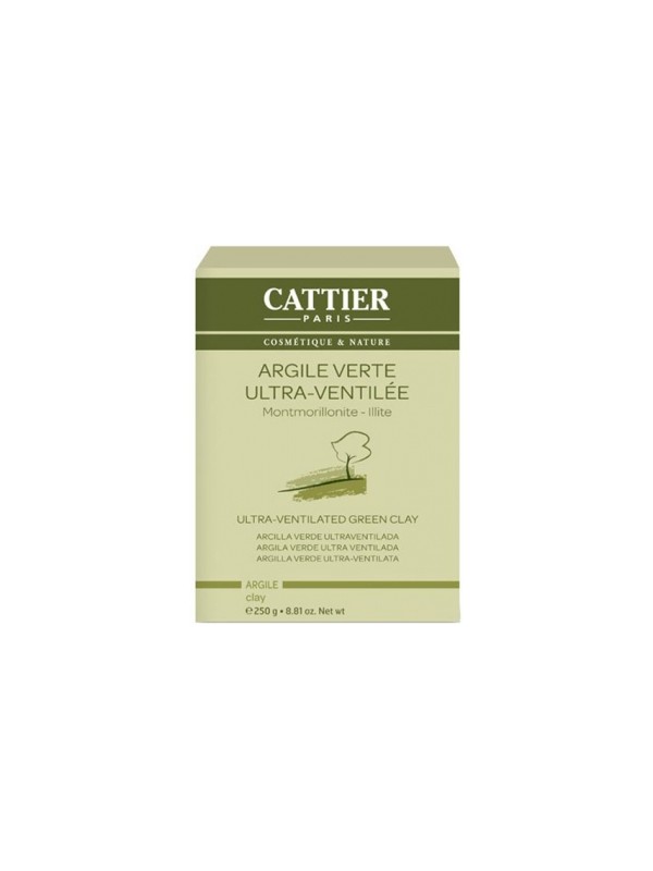 Argile Verte Ultra Ventilée Montmorillonite Illite 250gr Cattier Herboristerie de Paris usage cosmétique