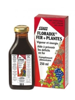 Floradix Fer + Plantes 250 ml Salus anti fatigue gluconate de fer vitamine B12 Herboristerie de paris