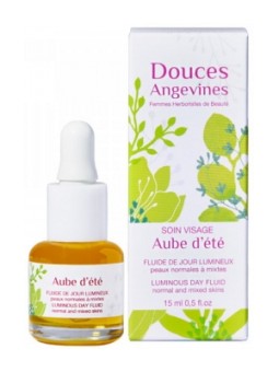 Aube d'été Fluide de Jour lumineux Peaux normales et mixtes 15ml Les Douces Angevines Herboristerie de Paris