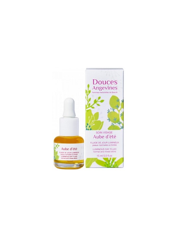 Aube d'été Fluide de Jour lumineux Peaux normales et mixtes 15ml Les Douces Angevines Herboristerie de Paris