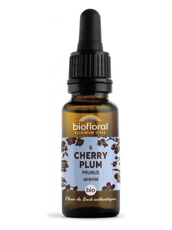 Elixir Prunus, Cherry Plum n°6 20 ml Biofloral émotions pulsions Herboristerie de paris