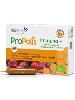 Immuno Plus Echinacéa Propolis Gelée Royale Acérola 20 ampoules Ladrôme défenses énergie Herboristerie de paris