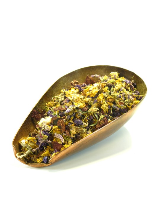 Tisane des 4 Fleurs pectorales 100 gr Herboristerie de Paris Bouillon blanc fleur coquelicot pétale mauve fleur violette fleur