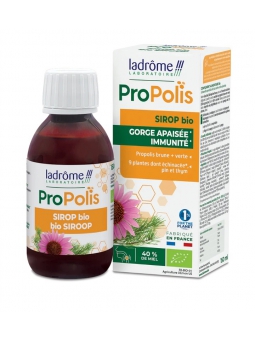 Sirop bio propolis échinacée thym 150 ml Ladrôme voies respiratoires Herboristerie de paris
