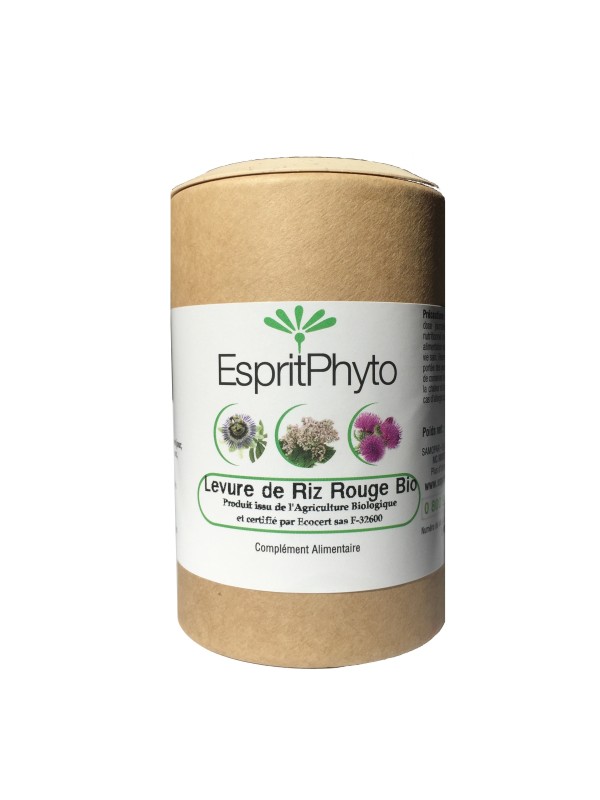 Levure de riz rouge bio 120 comprimés - 4 mois de cure Esprit Phyto monacoline