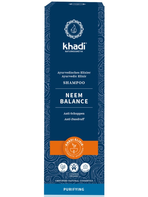 Shampooing ayurvédique Neem Balance 200ml Khadi cheveux ternes pellicules Herboristerie de paris