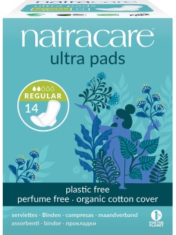 14 Serviettes ultra minces à ailettes Natracare