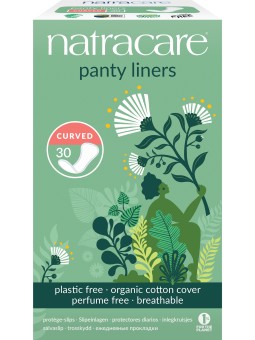 30 protèges slip naturels incurvés Natracare