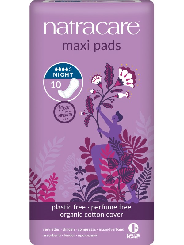 10 Serviettes de protection nuit Natracare Herboristerie de paris