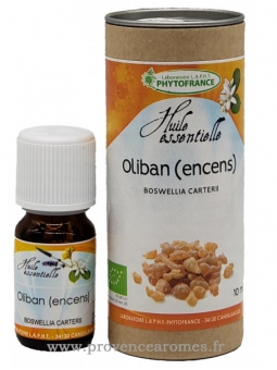 Huile essentielle Encens-Oliban Résine bio 10 ml Phytofrance herboristerie de paris méditation