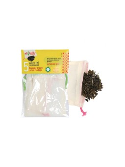 Lot de 5 Sachets thé réutilisables