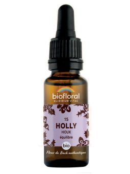 Elixir Houx, Holly n°15 20 ml Biofloral Herboristerie de paris