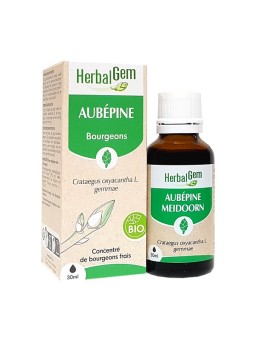 Aubépine bio Flacon compte goutes 50ml Herbalgem Herboristerie de paris gemmothérapie