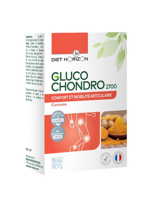 Gluco Chondro 2700 60 comprimés Diet Horizon glucosamine chondroitine Herboristerie de paris