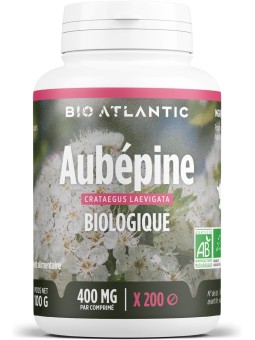 Aubépine bio 400mg 200 comprimés GPH Diffusion relaxation sommeil Bio Atlantic Herboristerie de paris