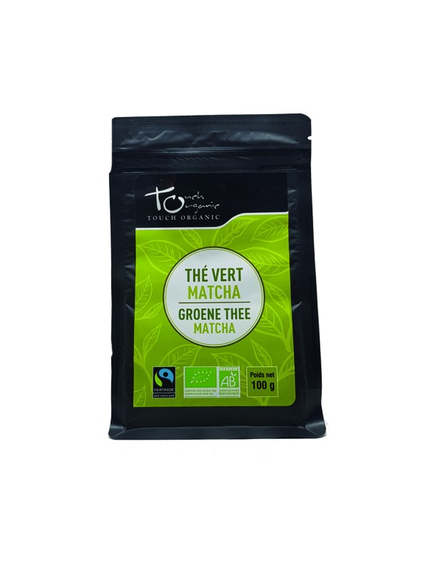 Thé vert BIO Matcha vrac 100g Touch Organic thé matcha japonais Herboristerie de paris