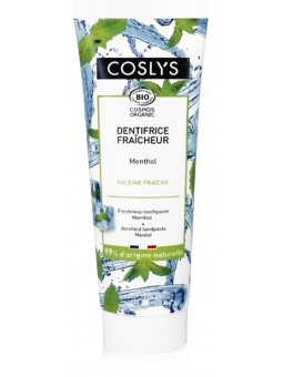 Dentifrice fraicheur Menthol 75ml Coslys menthe poivrée menthol Herboristerie de paris