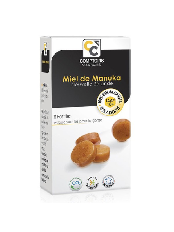 Pastilles 100% miel de Manuka UMF/IAA 10+ 8 pastilles Comptoirs et Compagnies