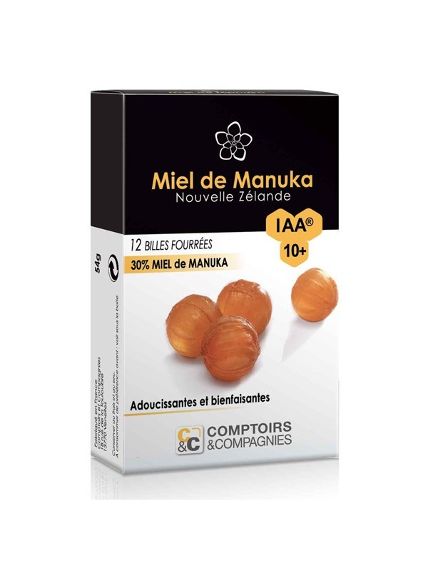 12 Billes fourrées 30% miel de Manuka IAA10+ Comptoir et Compagnie