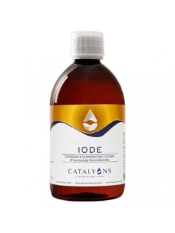 Iode 500ml Catalyons l'iode contribue à une fonction thyroïdienne normale Herboristerie de paris