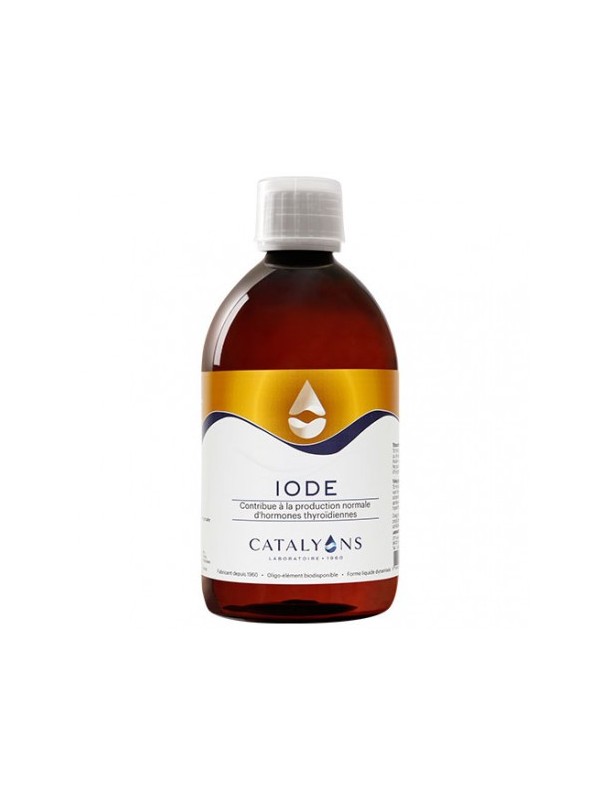 Iode 500ml Catalyons l'iode contribue à une fonction thyroïdienne normale Herboristerie de paris