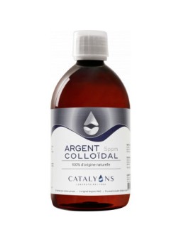 Oligo element ARGENT colloidal 5 PPM Catalyons 500 ml Herboristerie de paris