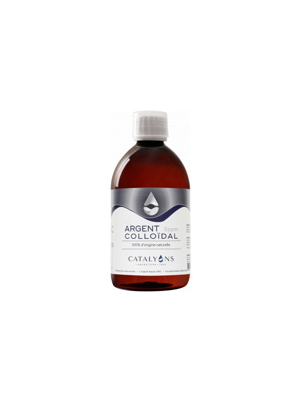 Oligo element ARGENT colloidal 5 PPM Catalyons 500 ml Herboristerie de paris