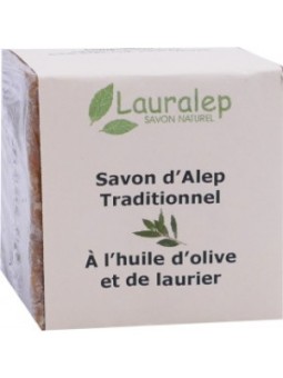 Savon d'Alep Traditionnel 200g Lauralep baies de laurier olive Herboristerie de paris