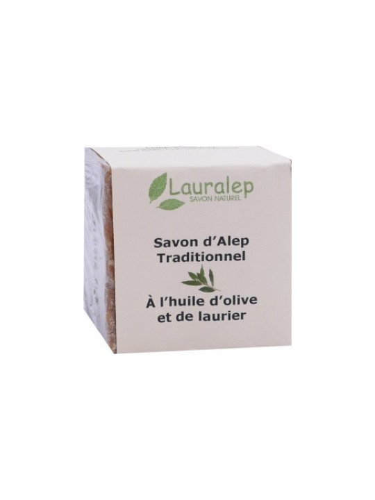 Savon d'Alep Traditionnel 200g Lauralep baies de laurier olive Herboristerie de paris
