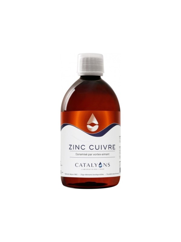 Zinc Cuivre ionisé 500 ml Catalyons Herboristerie de paris