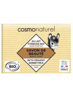 Savon au lait d'ânesse Karité sans parfum 100g Cosmo Naturel