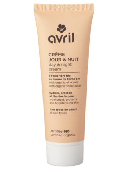 Crème jour et nuit certifiée bio 50ml Avril cosmétique karité aloe vera vitamine E Herboristerie de paris