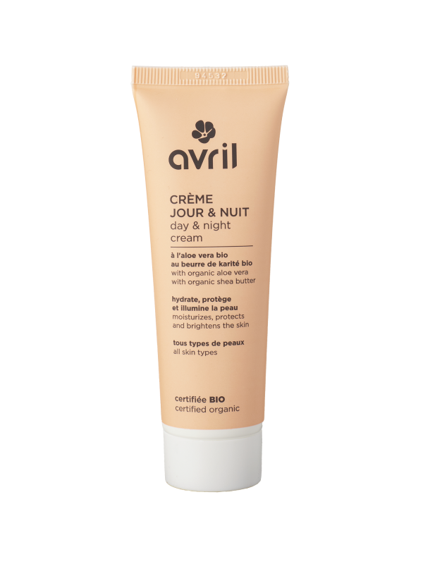 Crème jour et nuit certifiée bio 50ml Avril cosmétique karité aloe vera vitamine E Herboristerie de paris