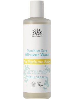 Gel douche bébé corps et cheveux sans parfum 250ml Urtekram peau sensible protégée de bébé Herboristerie de paris