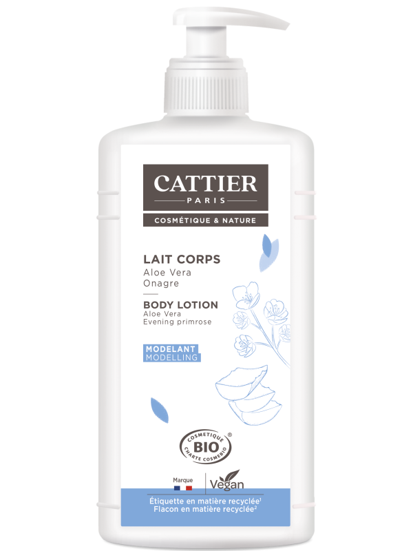 Lait corps hydratant modelant Aloe Vera et Onagre 500ml Cattier