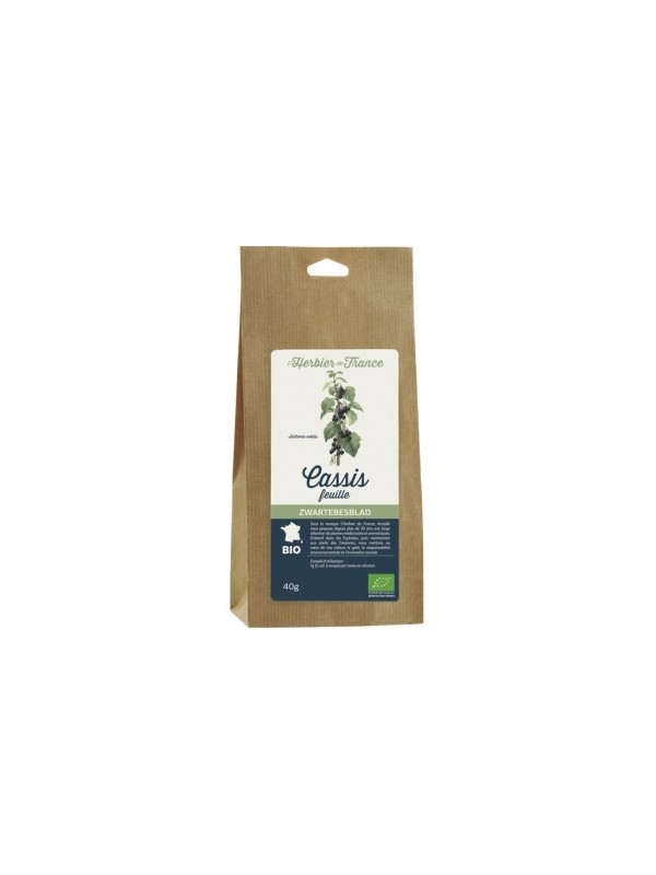 Cassis Feuilles BIO 40g Herbier De France fonction articulaire Herboristerie de paris