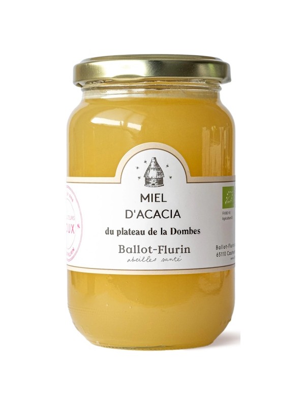 Miel d'Acacia bio 480g Ballot Flurin miel doux, raffiné et délicat Herboristerie de paris