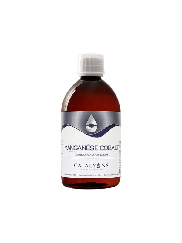 Manganèse Cobalt ionisés 500 ml Catalyons usage externe sur la peau ou en gargarismes
