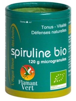 Spiruline Microgranules 120 gr Flamant Vert tonus et vitalité Herboristerie de paris