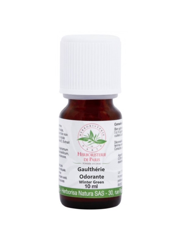 Huile essentielle Gaulthérie gaultheria fragrantissima 10ml Herboristerie de Paris usage cosmétique
