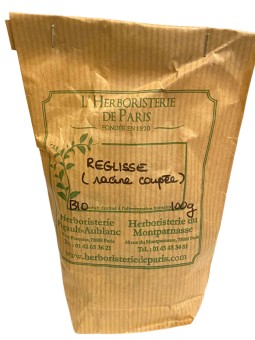 Reglisse naturelle coupée BIO 100 gr Herboristerie de Paris digestion et respiration