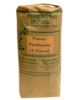 Tisane des 4 Fleurs pectorales 100 gr Herboristerie de Paris Bouillon blanc fleur coquelicot pétale mauve fleur violette fleur