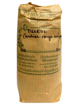 Tisane Aubier de Tilleul BIO rouge coupé 100 gr Herboristerie de Paris santé hépatique digestive et urinaire