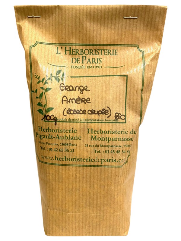 Orange Amère écorce BIO 100 gr Herboristerie de Paris digestion relaxation