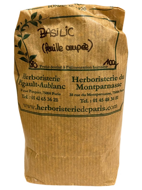 Basilic feuille BIO 100 gr Herboristerie de Paris digestion
