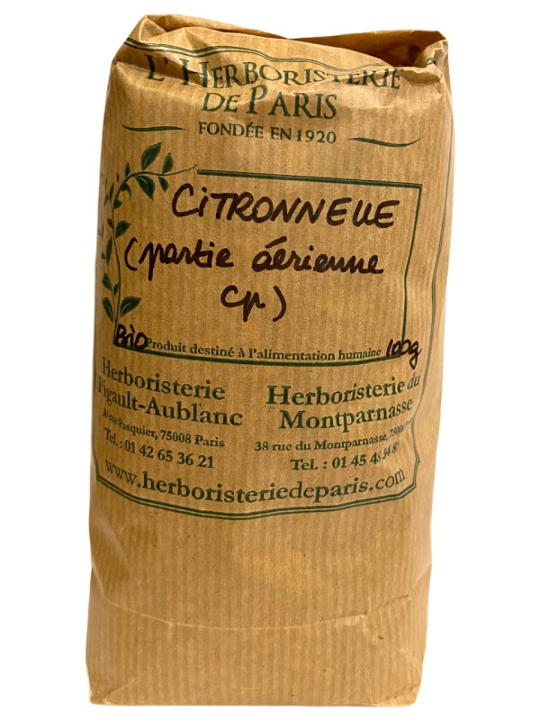Citronnelle partie aérienne BIO 100 gr Herboristerie de Paris Cymbopogon citratus