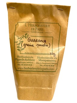 HERBORISTERIE DE PARIS GUARANA POUDRE 100g, guarana minceur fonction cognitive et vigilance