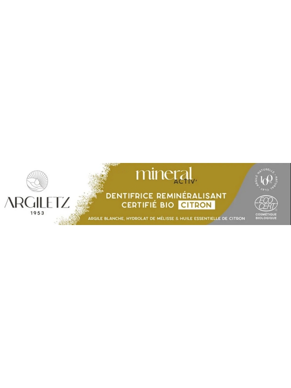 Dentifrice citron BIO 75ml Argiletz