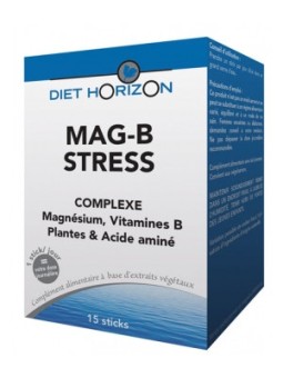 Mag B Stress 15 sticks Diet Horizon magnésium vitamines B rhodiola Herboristerie de paris
