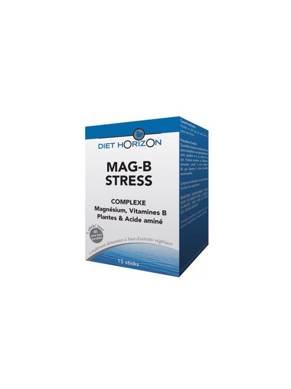 Mag B Stress 15 sticks Diet Horizon magnésium vitamines B rhodiola Herboristerie de paris